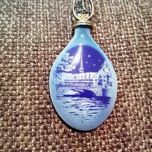 Vintage Porcelain Christmas Drop Ornament